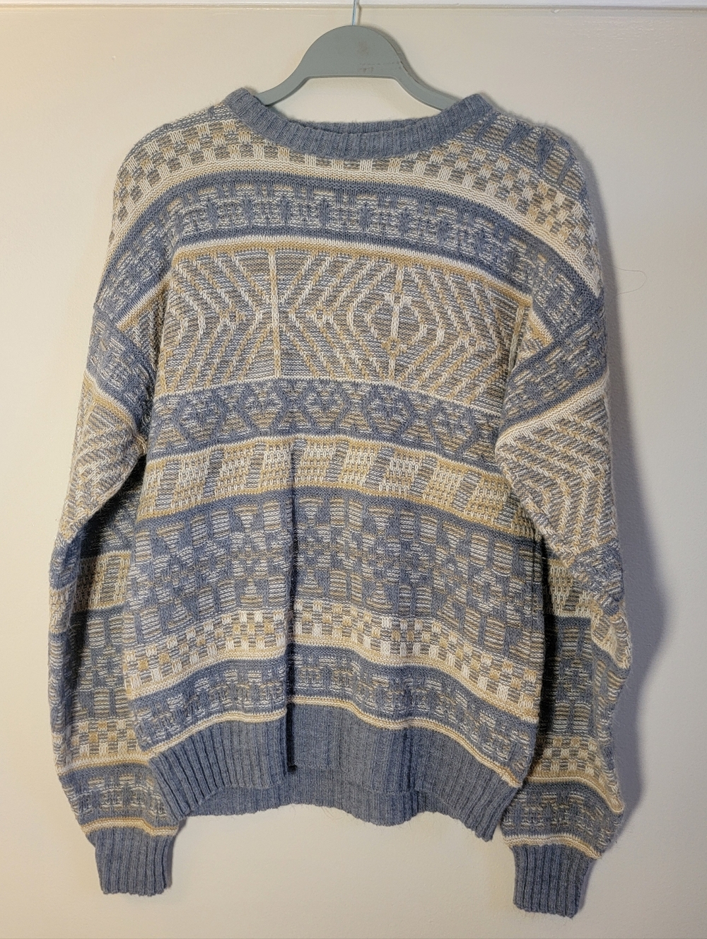 Cozy Knitted Grandpa Sweater - Medium - Made In USA